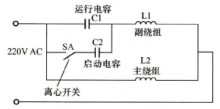 单相双电容电动机正确接线方法